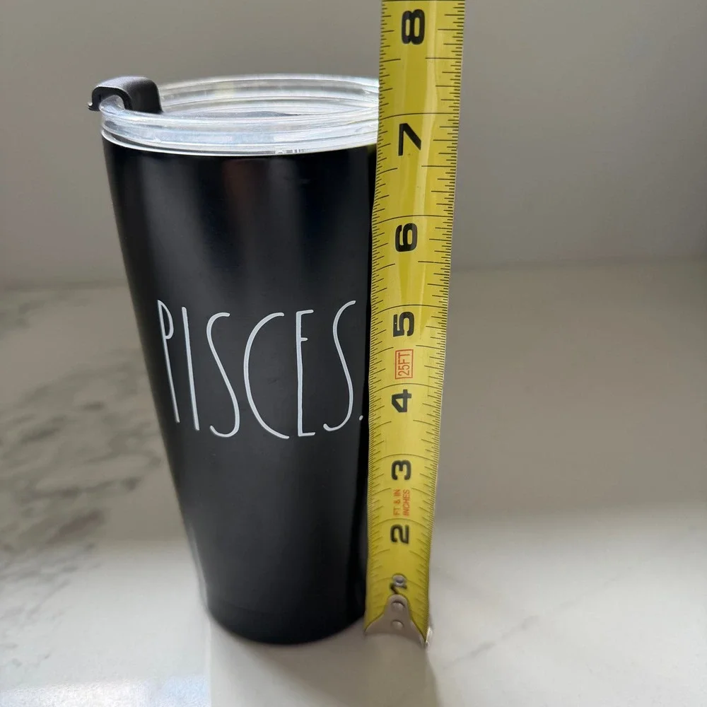 Rae Dunn Pisces Zodiac Constellation Stainless Steel Tumbler Matte Black‎ 17oz